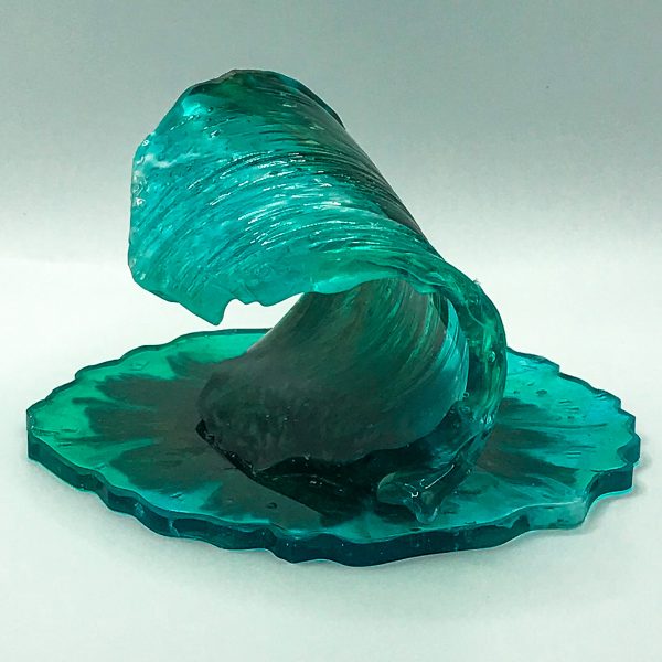 Resin Wave 001, 3.25" x 4", Green